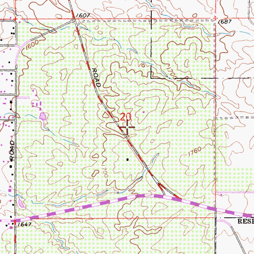 Topographic Map of Franklin Elementary School, CA