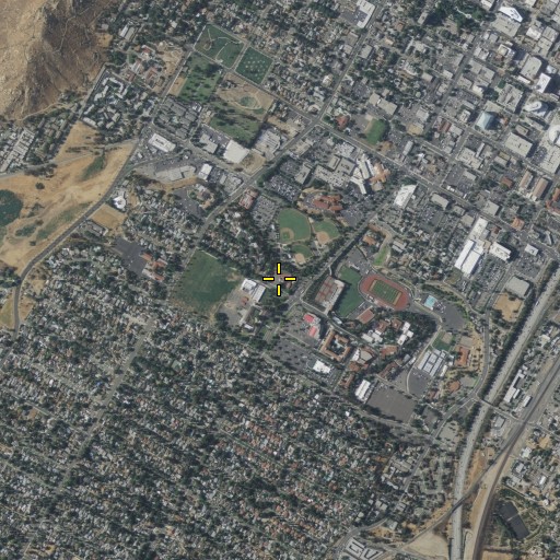 Aerial/Satellite Image of Calvary Presbyterian Church Library, CA