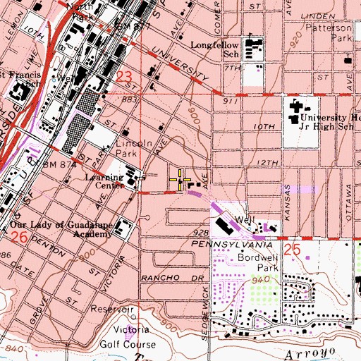 Topographic Map of Born Again Church, CA