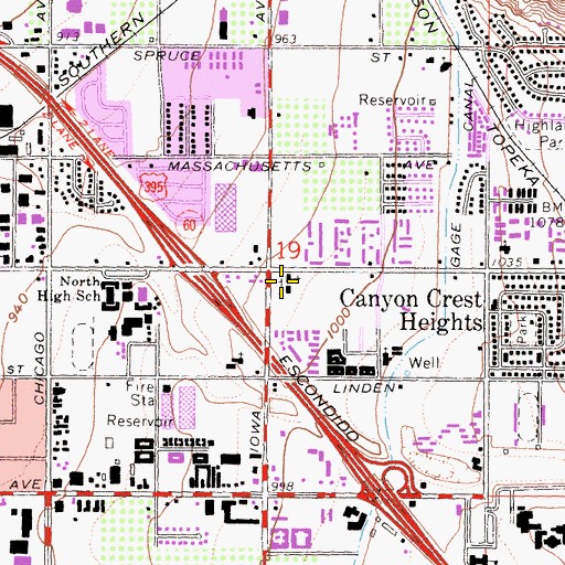 Topographic Map of Reformed Baptist Church, CA