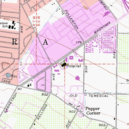 Topographic Map of Circle City Hospital, CA