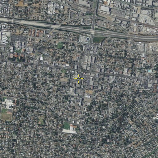 Aerial/Satellite Image of Four Square Gospel Church (historical), CA