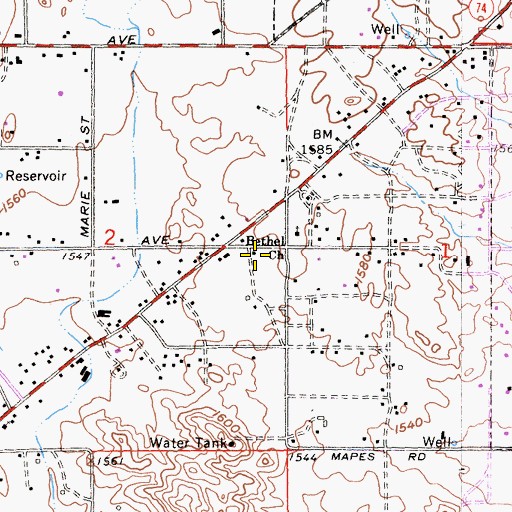 Topographic Map of Good Hope Missionary Baptist Church, CA