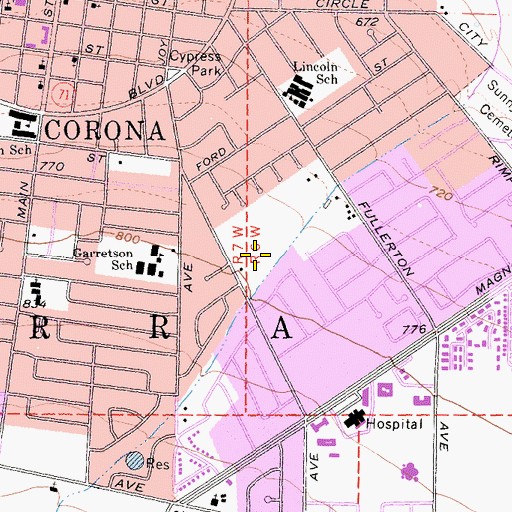 Topographic Map of Kellog Park, CA
