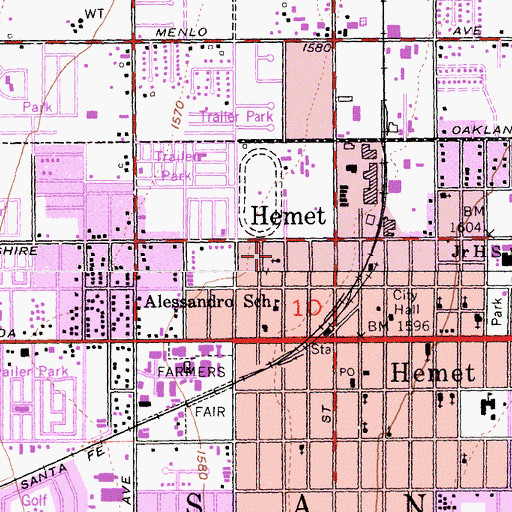 Topographic Map of Congregation Beth Hatikoa, CA