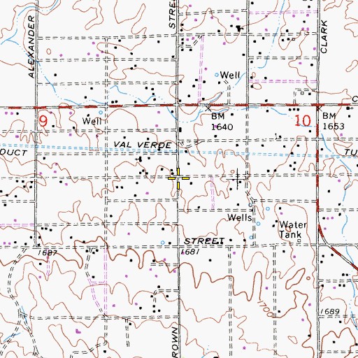 Topographic Map of Mead Valley, CA