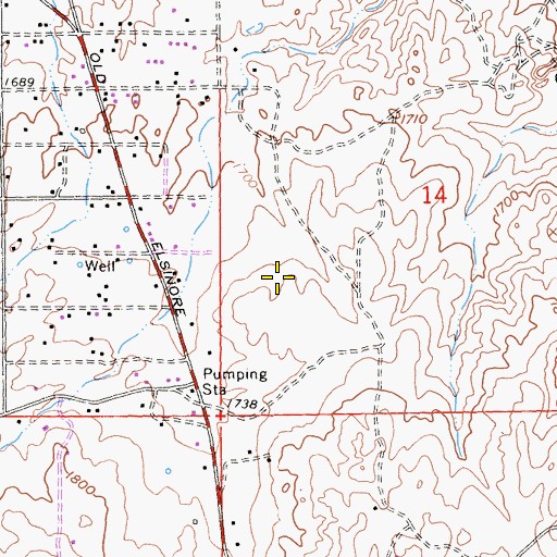 Topographic Map of University of California Ecological Study Area, CA