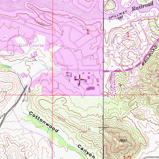 Topographic Map of Canyon Lake Chamber of Commerce, CA