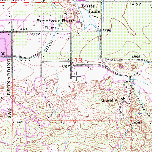Topographic Map of Lake Crest Estates, CA