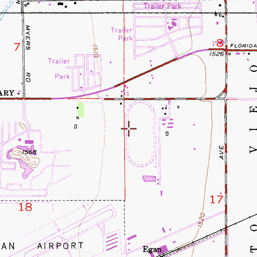 Topographic Map of Rancho de Esperanza Equestrian Training Track, CA