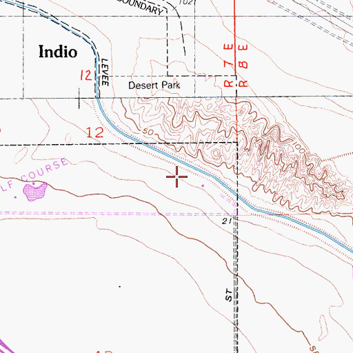 Topographic Map of Desert Park, CA