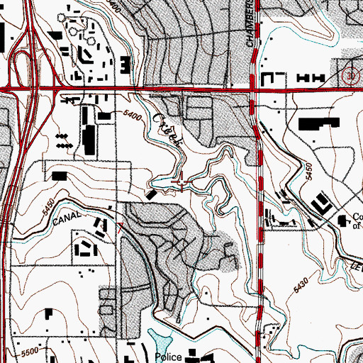 Topographic Map of West Toll Gate Creek, CO