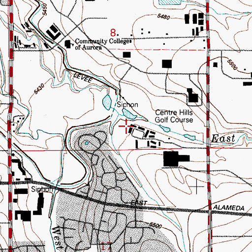 Topographic Map of East Toll Gate Creek, CO