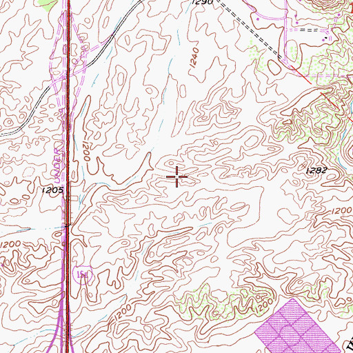Topographic Map of Rancho Acacias Park, CA