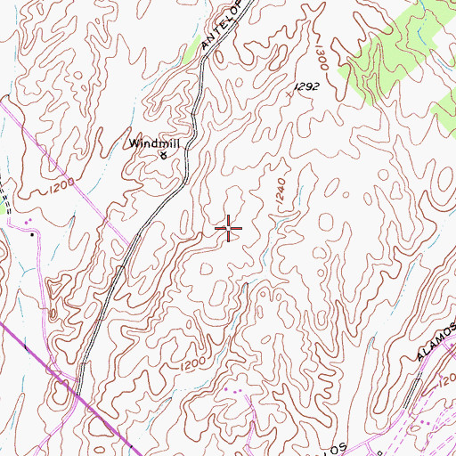 Topographic Map of Shivela Middle School, CA