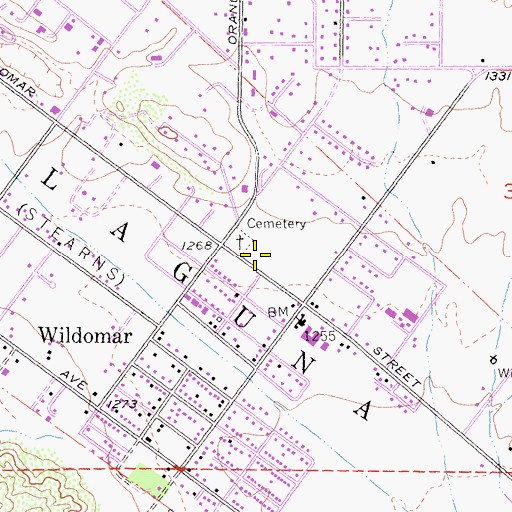 Topographic Map of Wildomar Post Office, CA