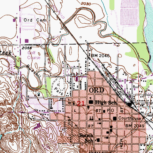 Topographic Map of Saint Marys School, NE