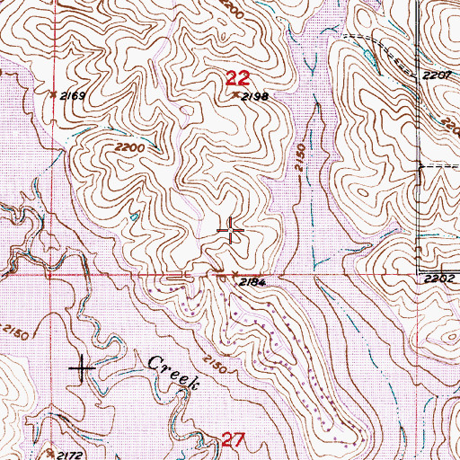 Topographic Map of Shaughnessy Bay, NE