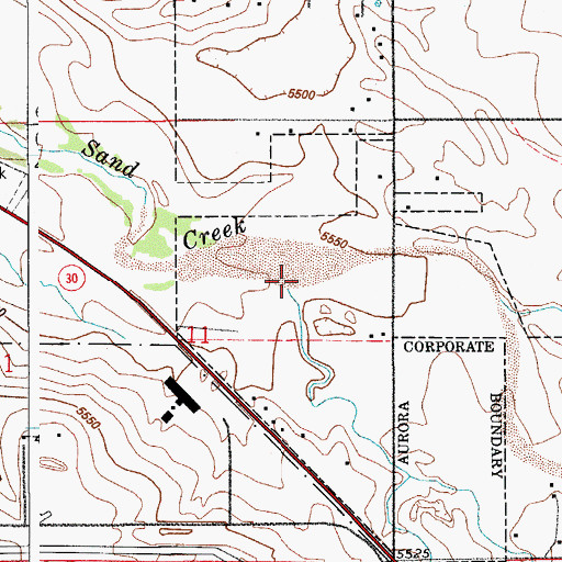 Topographic Map of Murphy Creek, CO