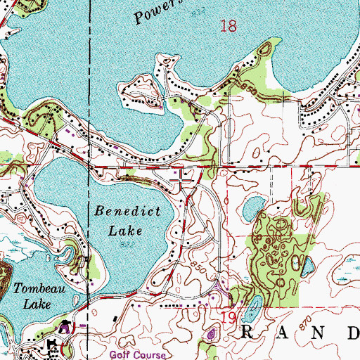 Topographic Map of Locust Grove Farm (historical), WI
