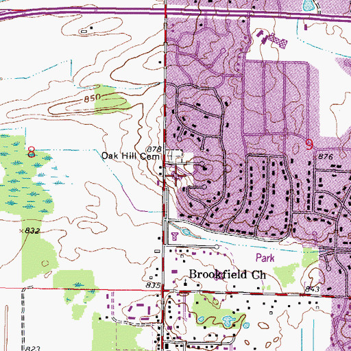 Topographic Map of Brookfield Academy, WI