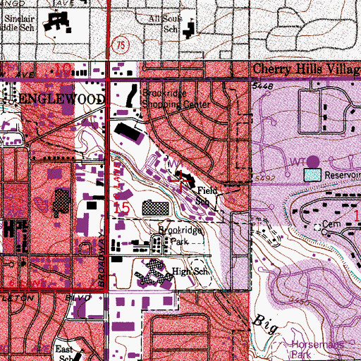 Topographic Map of Field Elementary School, CO