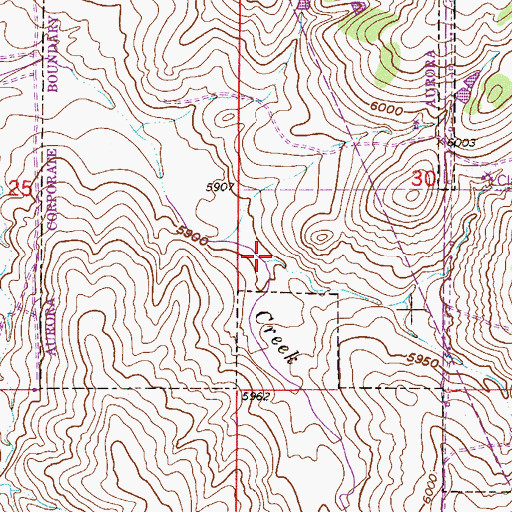 Topographic Map of Sampson Gulch, CO