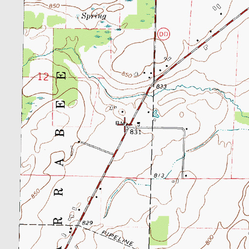 Topographic Map of Roosevelt School (historical), WI