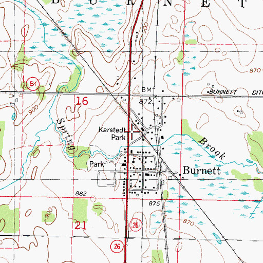 Topographic Map of Karstedt Park, WI