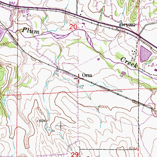 Topographic Map of Orsa, CO