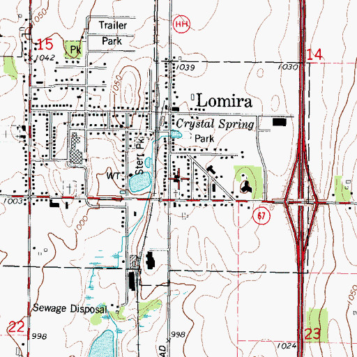 Topographic Map of Saint John's Lutheran School, WI
