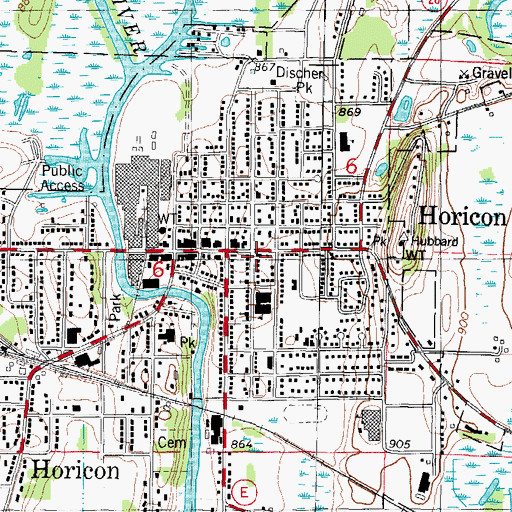 Topographic Map of Saint Stephen Lutheran Church, WI