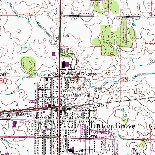 Topographic Map of American Legion Memorial Park, WI