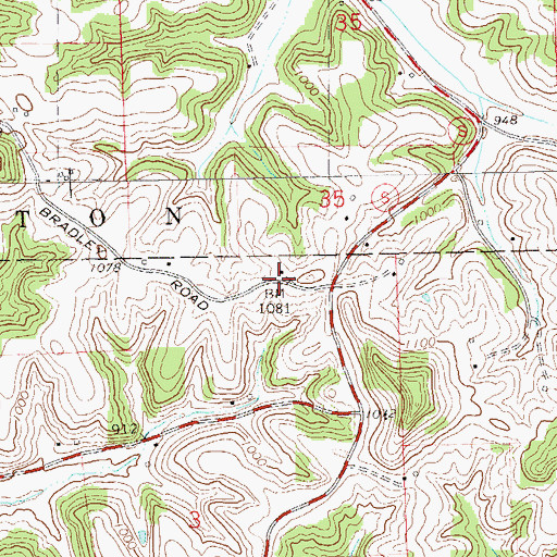 Topographic Map of Lone Star School (historical), WI