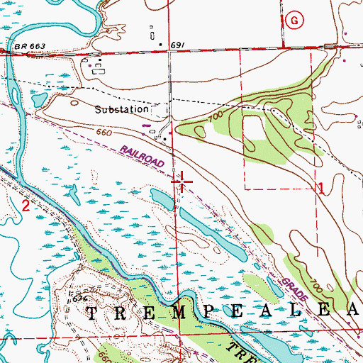 Topographic Map of Pine Creek (historical), WI