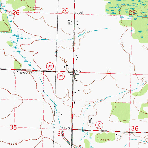 Topographic Map of Mallory School (historical), WI