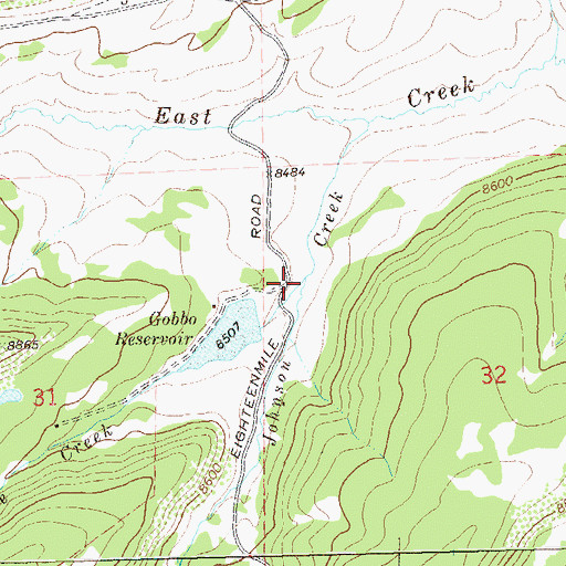 Topographic Map of Moore Creek, CO