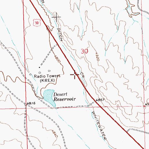 Topographic Map of Kannah Creek Extension Ditch, CO