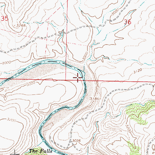 Topographic Map of Off-the-Wall Rapid, AZ