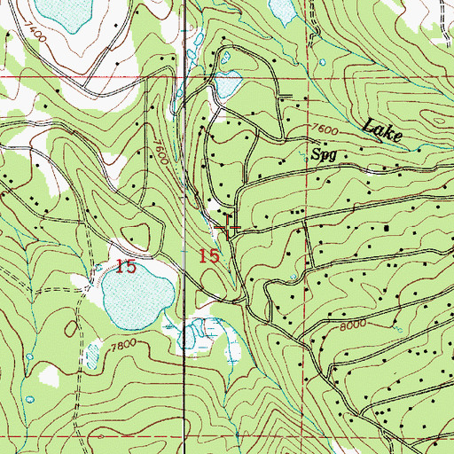 Topographic Map of Timber Lakes, UT