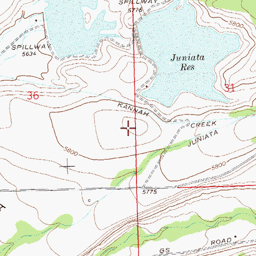 Topographic Map of Purdy Mesa, CO