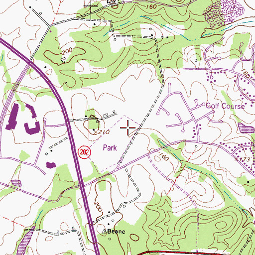 Topographic Map of Lake Arbor, MD
