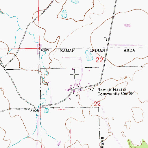 Topographic Map of Pinehill, NM