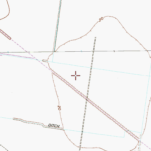 Topographic Map of Green Valley Farms, TX