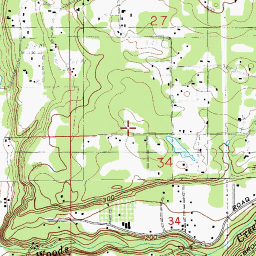 Topographic Map of Woods Creek, WA