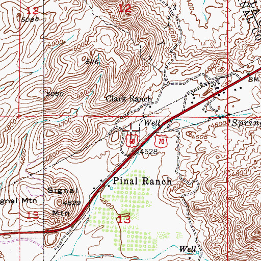 Topographic Map of Top-of-the-World, AZ
