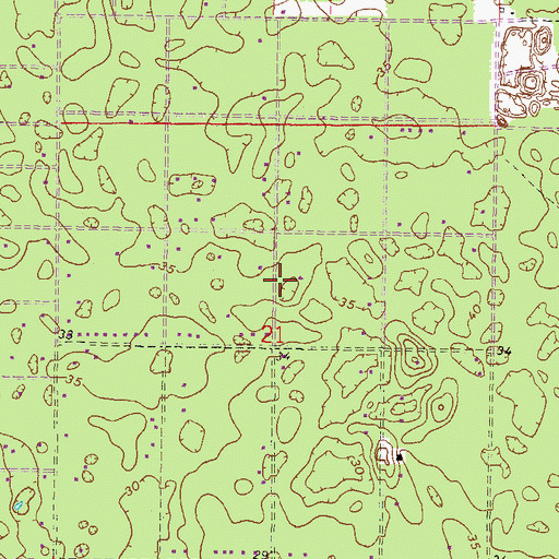 Topographic Map of Manatee Road, FL