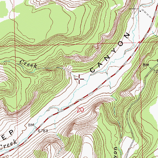 Topographic Map of Snyder Creek, CO