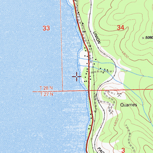Topographic Map of East Shore, CA