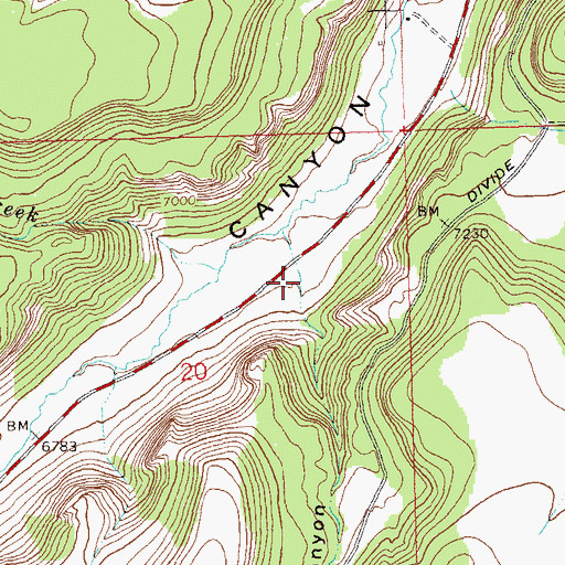 Topographic Map of Jacks Canyon, CO